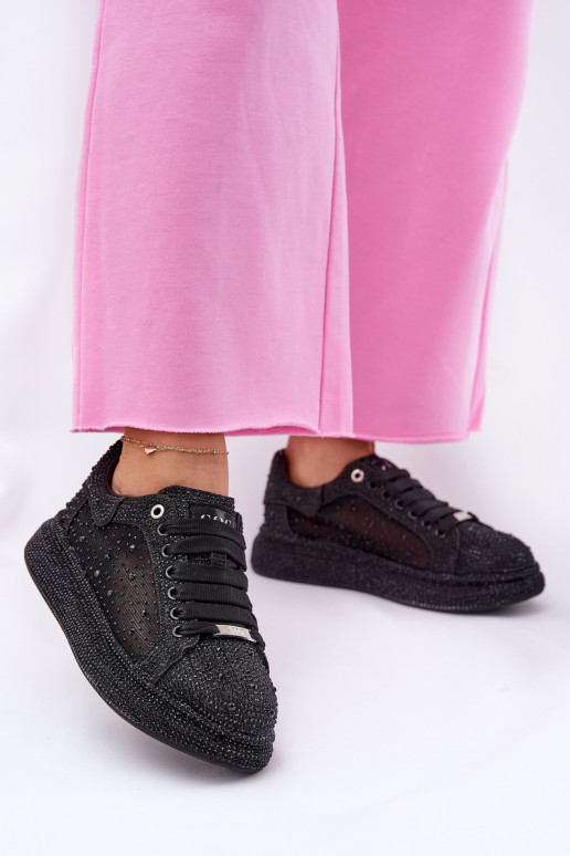 Decorado À modalo de tênis com uma plataforma GOE NN2N4021 cor preta