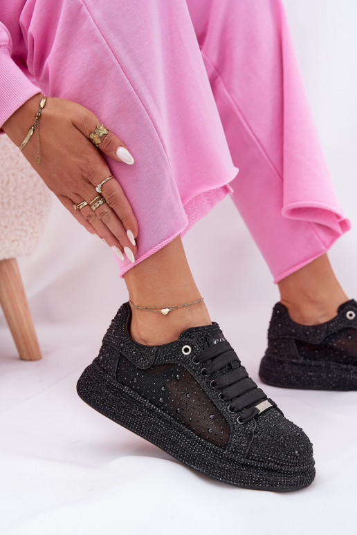 Decorado À modalo de tênis com uma plataforma GOE NN2N4021 cor preta