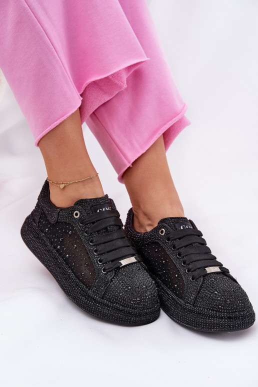 Decorado À modalo de tênis com uma plataforma GOE NN2N4021 cor preta