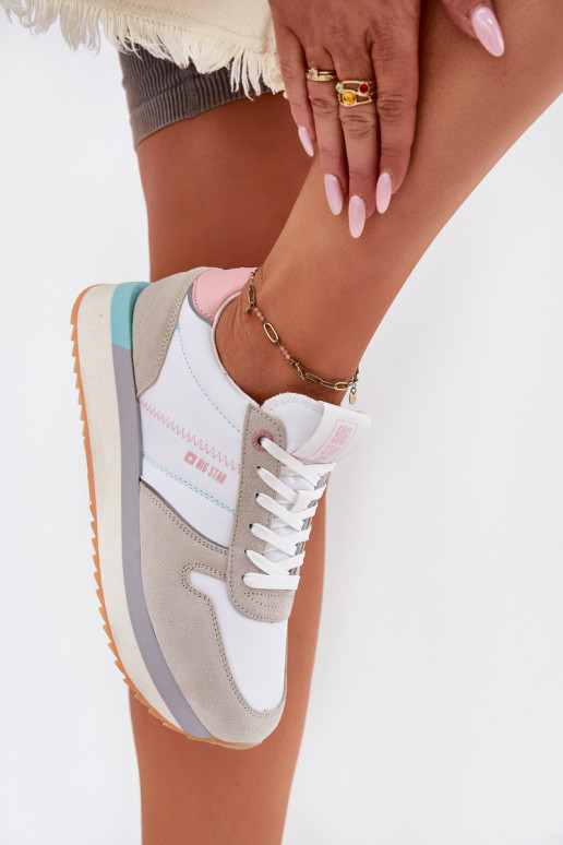 de camurça À modalo de tênis Feminino Big Star RR274A047 HI-POLY SYSTEM bege-cor branca de camurça À modalo de tênis Feminino Big Star RR274A047 HI-POLY SYSTEM bege-cor branca