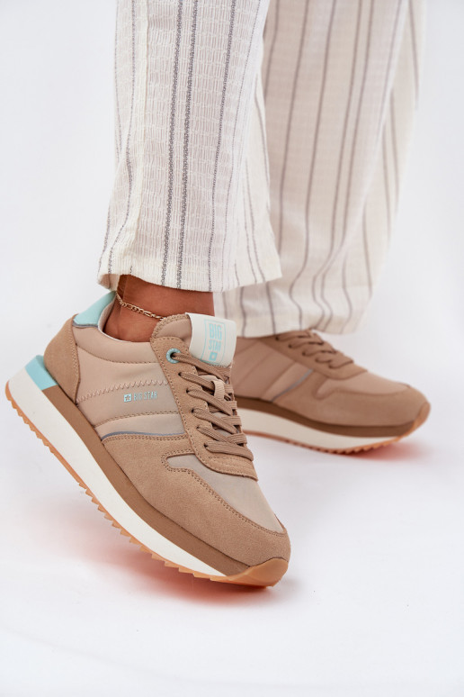 de camurça À modalo de tênis Feminino Big Star RR274A048 HI-POLY SYSTEM bege de camurça À modalo de tênis Feminino Big Star RR274A048 HI-POLY SYSTEM bege