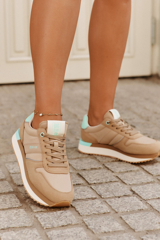 de camurça À modalo de tênis Feminino Big Star RR274A048 HI-POLY SYSTEM bege de camurça À modalo de tênis Feminino Big Star RR274A048 HI-POLY SYSTEM bege