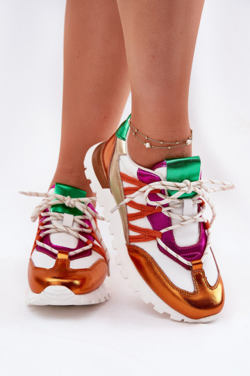 Sandalias femininas com decoração e imitação de pele de cobra em couro ecológico Artiker 56C1362 douradas 2