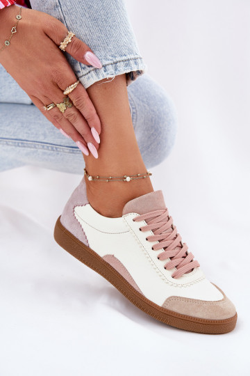 Sandalias femininas com decoração e imitação de pele de cobra em camurça ecológica Artiker 56C1361 na cor areia