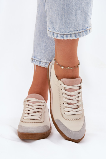 Pele À modalo de tênis Feminino Zazoo N1220 bege 2