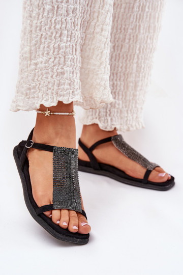 Sandalias femininas de salto alto com detalhes brilhantes Artiker 56C1377 na cor areia 2
