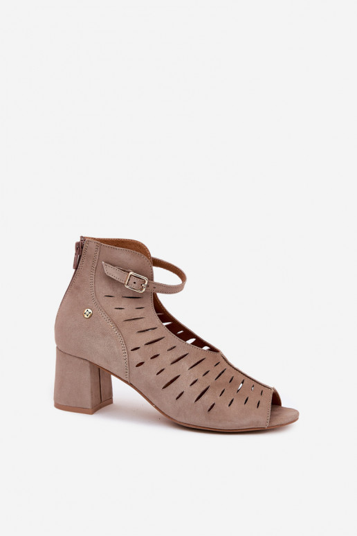 de camurça Botas femininas Tem que serciejka 06893-10 bege