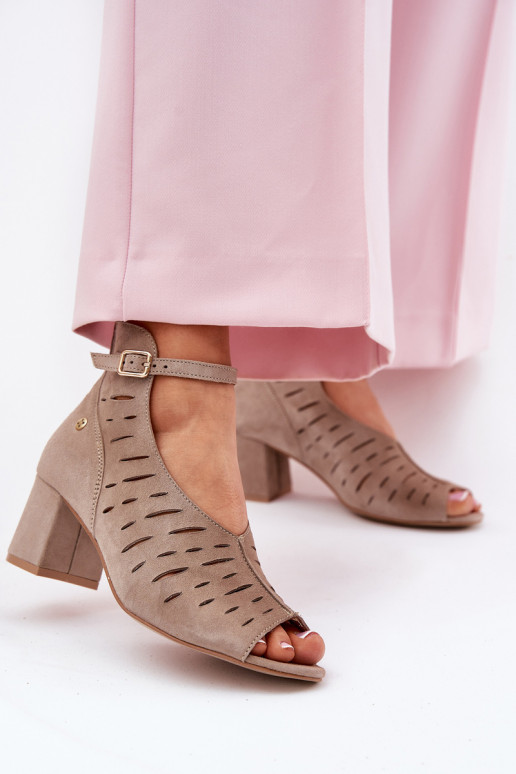 de camurça Botas femininas Tem que serciejka 06893-10 bege