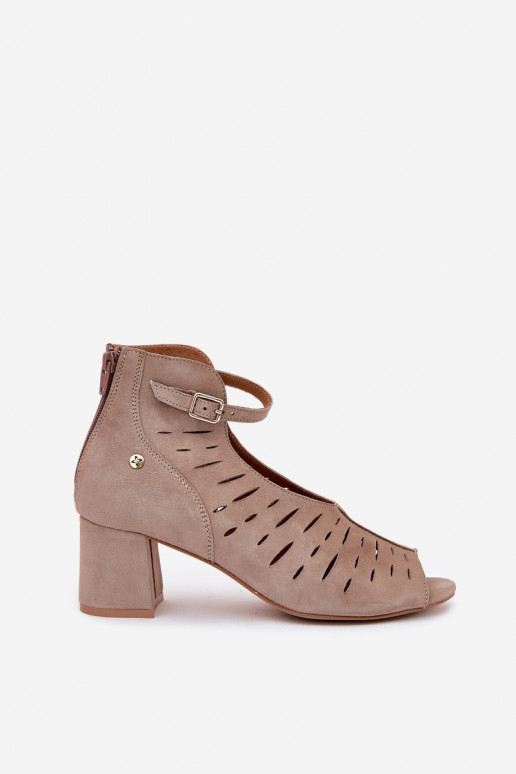 de camurça Botas femininas Tem que serciejka 06893-10 bege