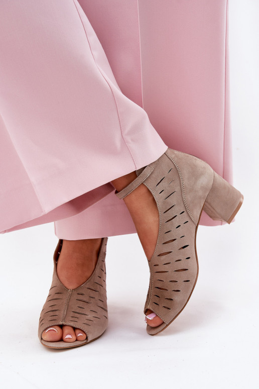 de camurça Botas femininas Tem que serciejka 06893-10 bege