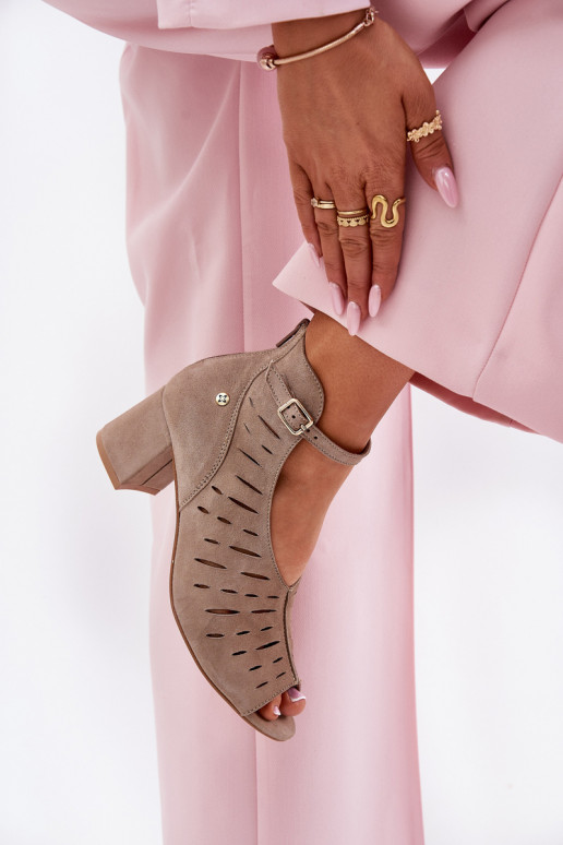 de camurça Botas femininas Tem que serciejka 06893-10 bege