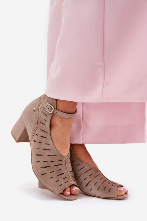 de camurça Botas femininas Tem que serciejka 06893-10 bege