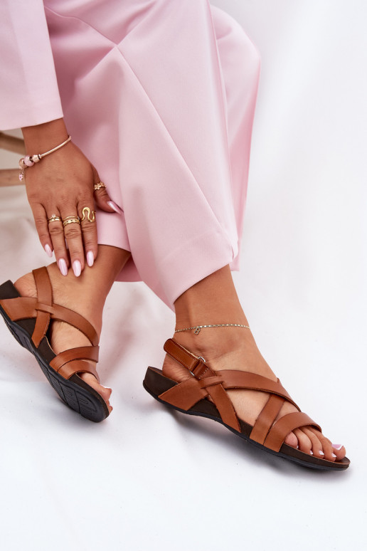 isósceles Sandálias femininas Feminino Zazoo 40032 cor marrom