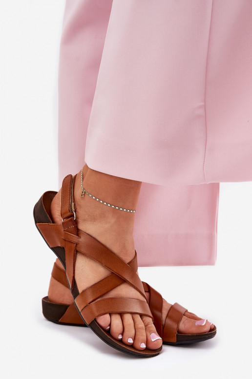 isósceles Sandálias femininas Feminino Zazoo 40032 cor marrom