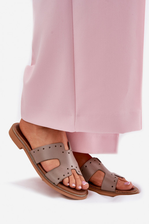 Zazoo 40326 Feminino Chinelos Com recortes decorativos bege Zazoo 40326 Feminino Chinelos Com recortes decorativos bege