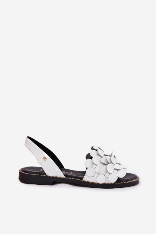 Sandálias femininas com salto largo Zazoo 40425 cor branca Sandálias femininas com salto largo Zazoo 40425 cor branca