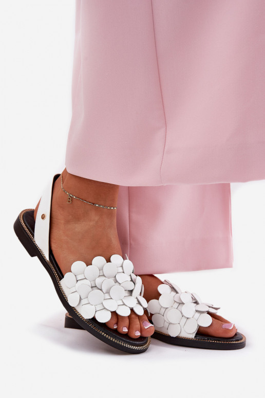 Sandálias femininas com salto largo Zazoo 40425 cor branca Sandálias femininas com salto largo Zazoo 40425 cor branca