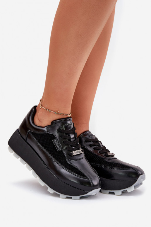 Pele Feminino À modalo de tênis com uma plataforma Big Star RR274873 HI-POLY SYSTEM cor preta Pele Feminino À modalo de tênis com uma plataforma Big Star RR274873 HI-POLY SYSTEM cor preta