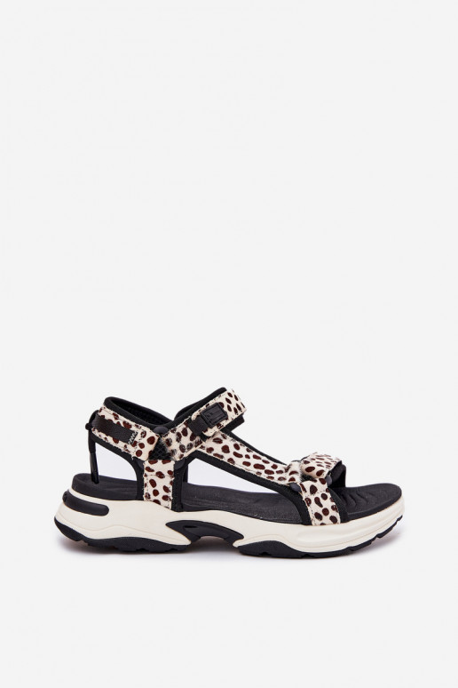 Sandálias femininas com fixadores adesivos D.Franklin DFSH406002 Preto e-bege Sandálias femininas com fixadores adesivos D.Franklin DFSH406002 Preto e-bege