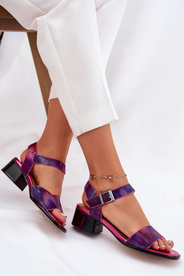 Sandálias femininas Feminino com salto Tem que serciejka N6802-15 cor rosa