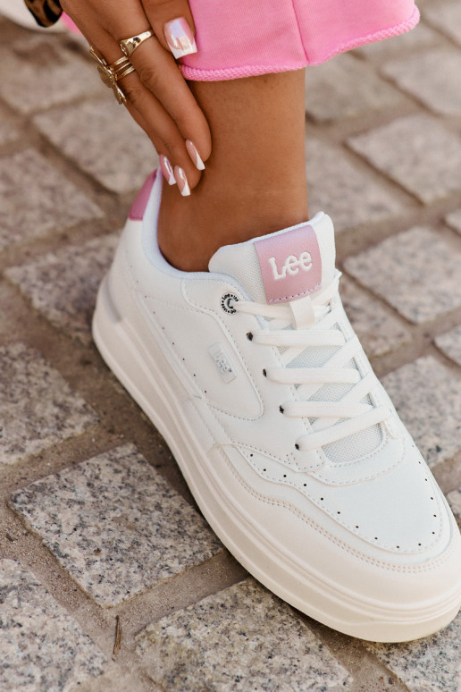 À modalo de tênis Feminino com uma plataforma LEE EMMA EMOMEN LOEM 50251014.00L cor branca À modalo de tênis Feminino com uma plataforma LEE EMMA EMOMEN LOEM 50251014.00L cor branca