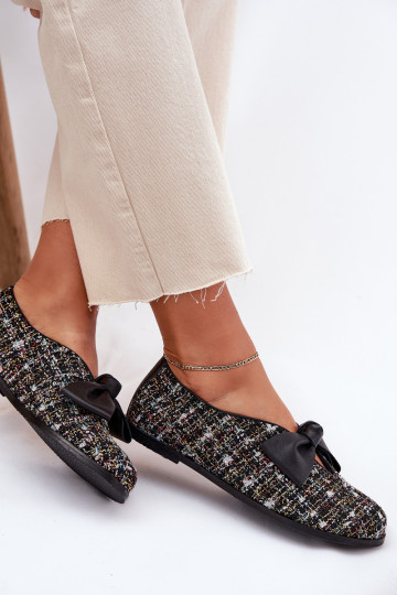 Bailarinas com fitas Laura Messi 2921 cor preta