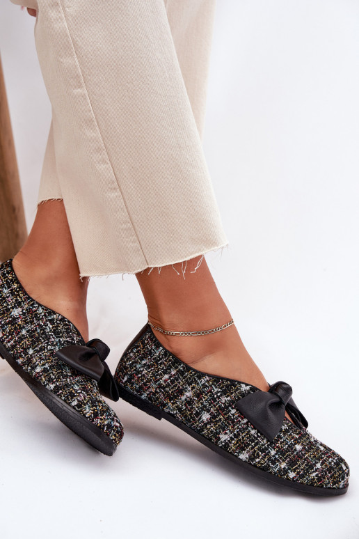 Bailarinas com fitas Laura Messi 2921 cor preta Bailarinas com fitas Laura Messi 2921 cor preta