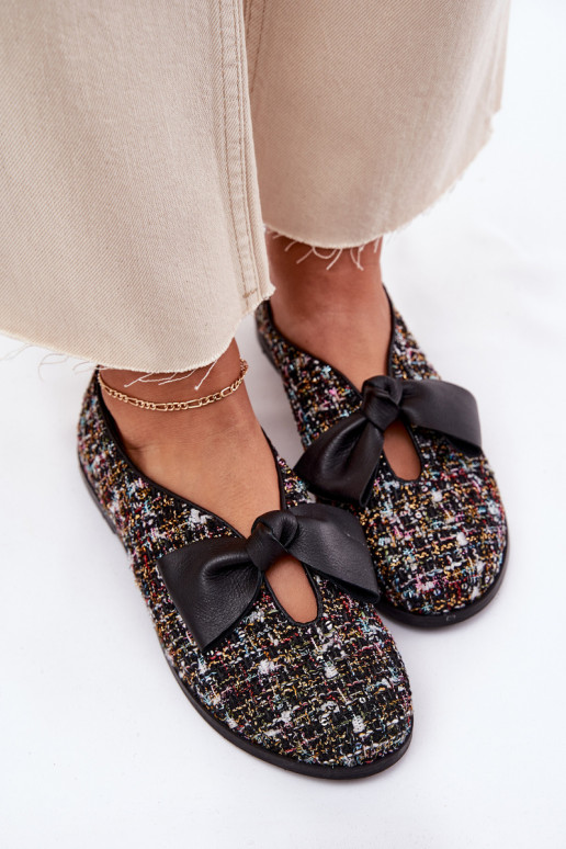 Bailarinas com fitas Laura Messi 2921 cor preta Bailarinas com fitas Laura Messi 2921 cor preta