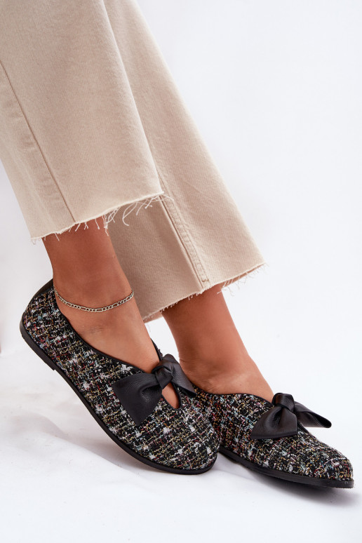 Bailarinas com fitas Laura Messi 2921 cor preta Bailarinas com fitas Laura Messi 2921 cor preta