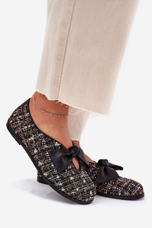 Bailarinas com fitas Laura Messi 2921 cor preta Bailarinas com fitas Laura Messi 2921 cor preta