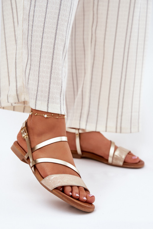 Sandálias femininas Feminino com salto largo Tem que serciejka 06966-25 cor dourada Sandálias femininas Feminino com salto largo Tem que serciejka 06966-25 cor dourada