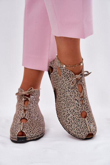 Botins de couro estampados Tai turiciejka 03426-49 com estampas de pele de leopardo