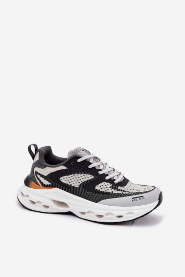 Tênis masculinos esportivos com plataforma Big Star RR174023 Hi-Poly System na cor cinza