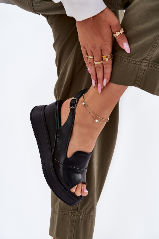 Pele Feminino Sandálias plataforma Artiker 52C0484 cor preta Pele Feminino Sandálias plataforma Artiker 52C0484 cor preta