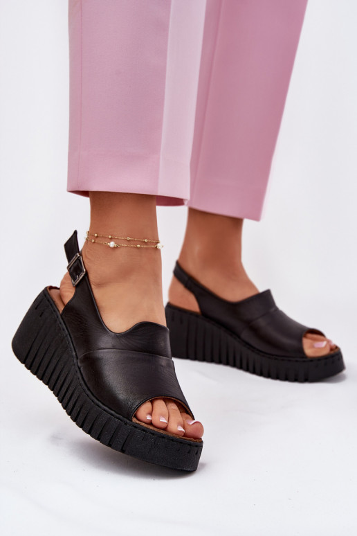 Sandálias femininasHabilitadoturalnej Skóry Em uma cunha Artiker 54C0791 cor preta Sandálias femininasHabilitadoturalnej Skóry Em uma cunha Artiker 54C0791 cor preta