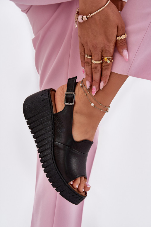 Sandálias femininasHabilitadoturalnej Skóry Em uma cunha Artiker 54C0791 cor preta Sandálias femininasHabilitadoturalnej Skóry Em uma cunha Artiker 54C0791 cor preta