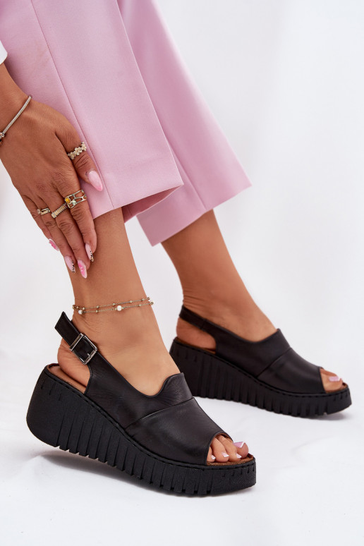 Sandálias femininasHabilitadoturalnej Skóry Em uma cunha Artiker 54C0791 cor preta Sandálias femininasHabilitadoturalnej Skóry Em uma cunha Artiker 54C0791 cor preta