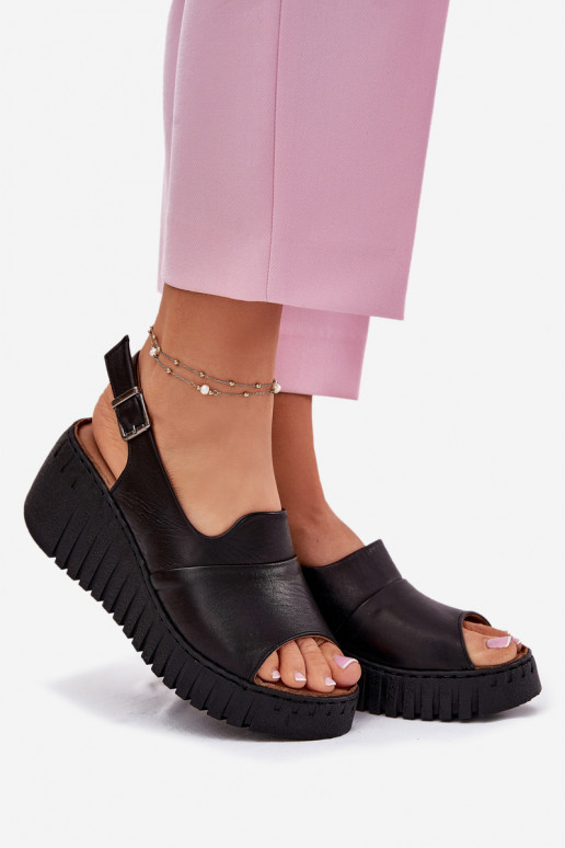 Sandálias femininasHabilitadoturalnej Skóry Em uma cunha Artiker 54C0791 cor preta Sandálias femininasHabilitadoturalnej Skóry Em uma cunha Artiker 54C0791 cor preta