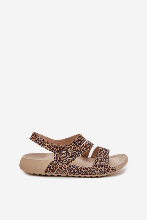 Sandálias femininas Feminino Zazoo K1004 com padrões de pele de leopardo Sandálias femininas Feminino Zazoo K1004 com padrões de pele de leopardo