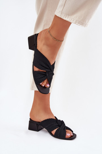 Chinelos femininos Klocke Tai turiciejka 06955-01 na cor preta