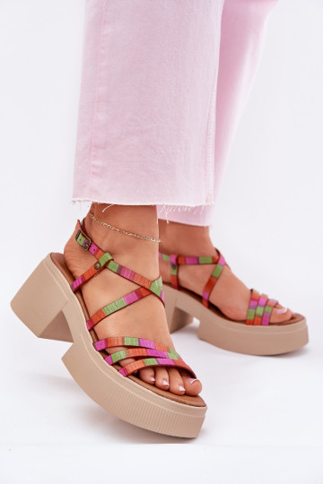 Sandálias femininas de várias cores Tai turiciejka 06990-39