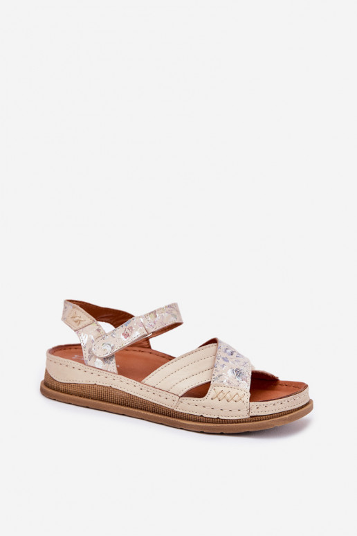 Sandálias femininas Feminino com uma plataforma Tem que serciejka L7064-37 cor de marfim Sandálias femininas Feminino com uma plataforma Tem que serciejka L7064-37 cor de marfim