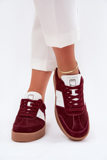 de camurça À modalo de tênis Feminino Daniel Lopez Just Dare SS2D4023 Borgonha 2