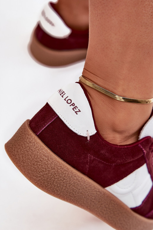 de camurça À modalo de tênis Feminino Daniel Lopez Just Dare SS2D4023 Borgonha de camurça À modalo de tênis Feminino Daniel Lopez Just Dare SS2D4023 Borgonha