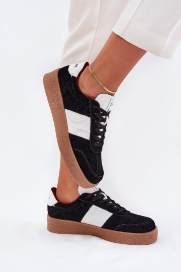 de camurça À modalo de tênis Feminino Daniel Lopez Just Dare SS2D4021 cor preta