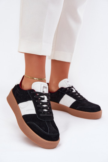 de camurça À modalo de tênis Feminino Daniel Lopez Just Dare SS2D4021 cor preta 2