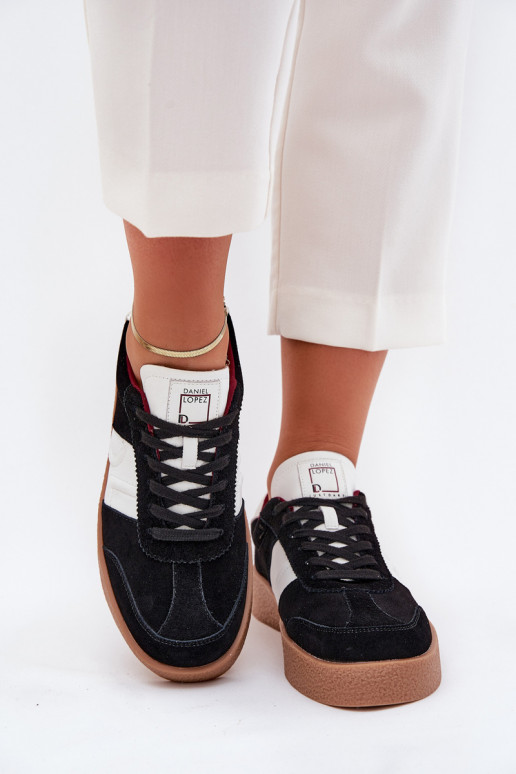 de camurça À modalo de tênis Feminino Daniel Lopez Just Dare SS2D4021 cor preta de camurça À modalo de tênis Feminino Daniel Lopez Just Dare SS2D4021 cor preta