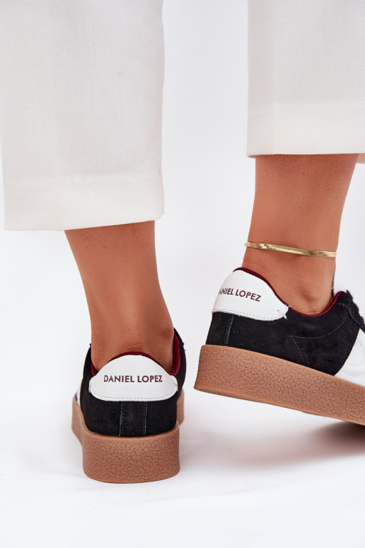 de camurça À modalo de tênis Feminino Daniel Lopez Just Dare SS2D4021 cor preta de camurça À modalo de tênis Feminino Daniel Lopez Just Dare SS2D4021 cor preta