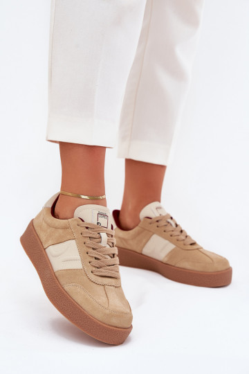 de camurça À modalo de tênis Feminino Daniel Lopez Just Dare SS2D4022 bege