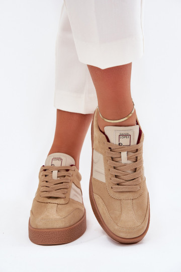 de camurça À modalo de tênis Feminino Daniel Lopez Just Dare SS2D4022 bege 2